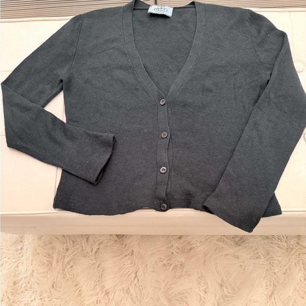 Prada Cashmere Button Down Cardigan Size S